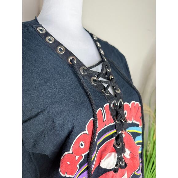 Reclaimed Vintage 1994 Rolling Stones Voodoo Lounge Rock Emo Goth Punk Womens Sm - Picture 4 of 8